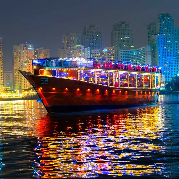 Sail Under the Stars: Dhow Cruise Dinner at Dubai Marina